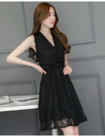 dress brukat korea D4468