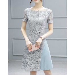 dress brukat korea D4471