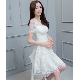 dress brukat korea D4479