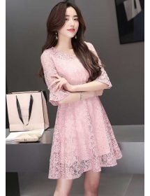 dress brukat korea D4483