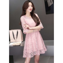 dress brukat korea D4483