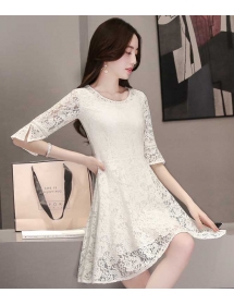 dress brukat korea D4484