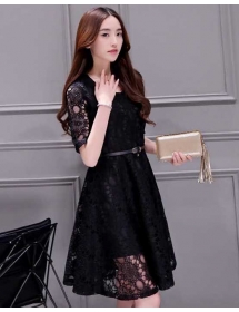 dress brukat korea D4511