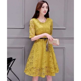 dress brukat korea D4514