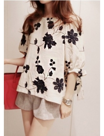 blouse wanita motif batik T972