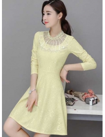 dress brukat korea D4670