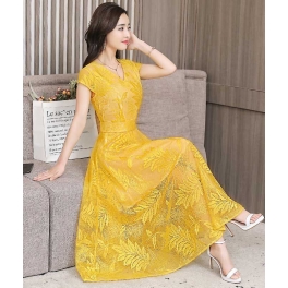long dress brukat D4787