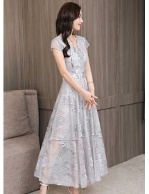 long dress brukat D4792