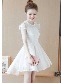 dress brukat korea D4813