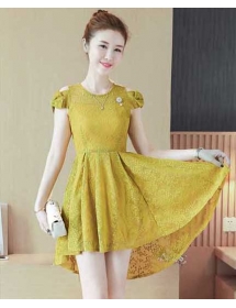 dress brukat korea D4814