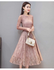 dress brukat korea D4867