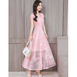 long dress brukat D4938