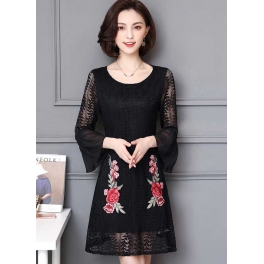 dress brukat korea D5169