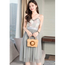 dress pesta korea D5190