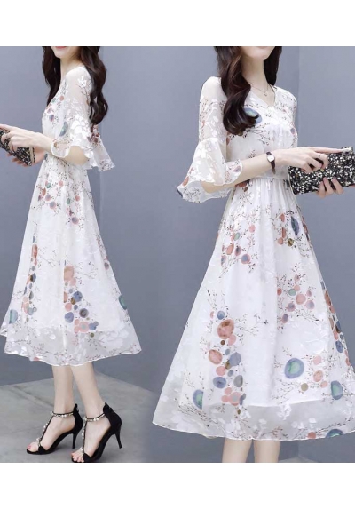 midi dress korea D5294