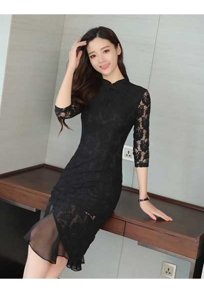 midi dress brukat D5297