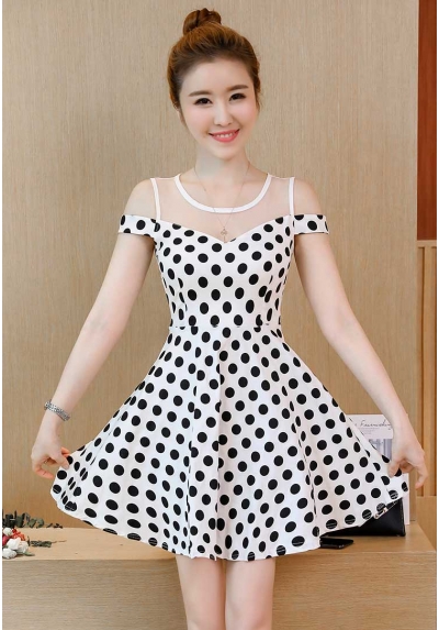 dress polkadot import  d5323