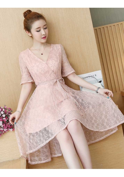 dress brukat korea D5354