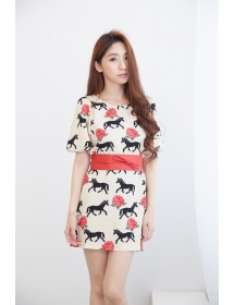 dress wanita korea D892