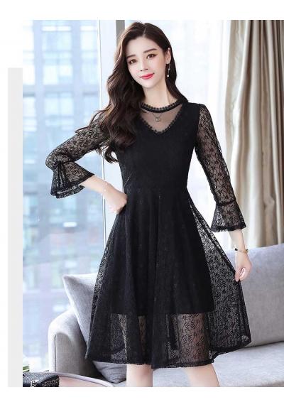 dress brukat korea D5446