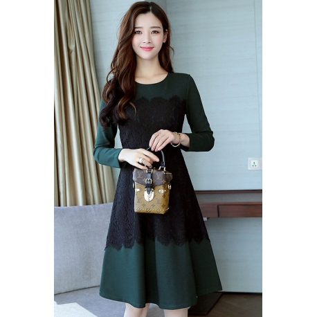 midi dress korea D5506