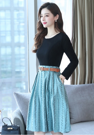 midi dress korea D5541