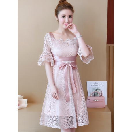 dress brukat korea D5553