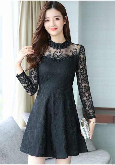 dress brukat korea D5568