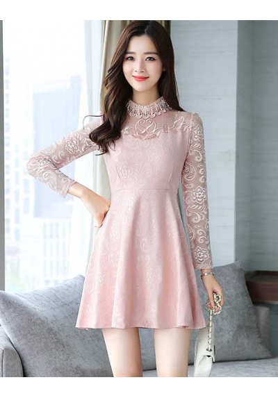 dress brukat korea D5569