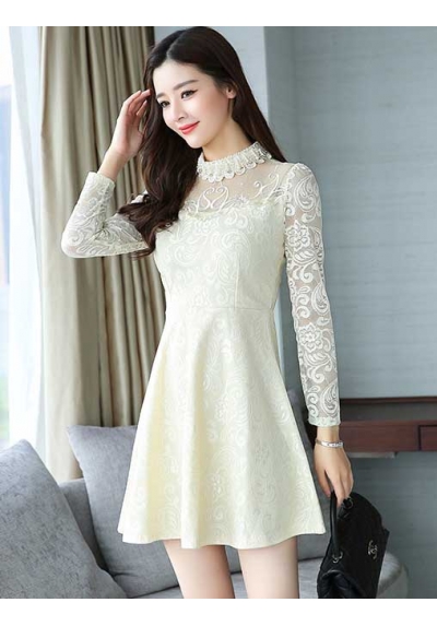 dress brukat korea D5569