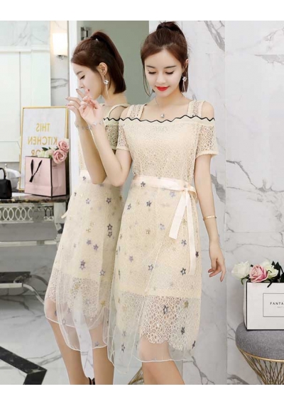 dress pesta korea D5592