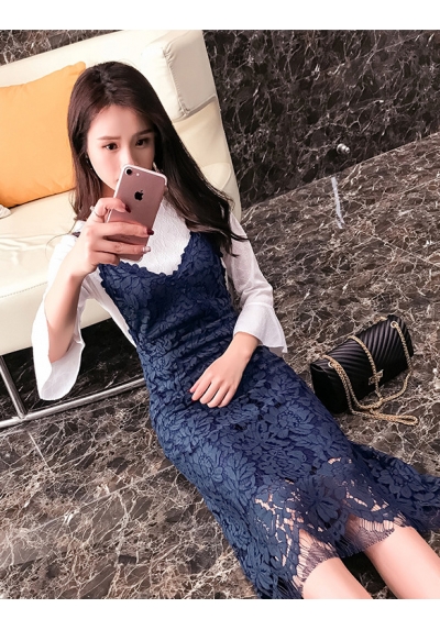 dress brukat korea D5595