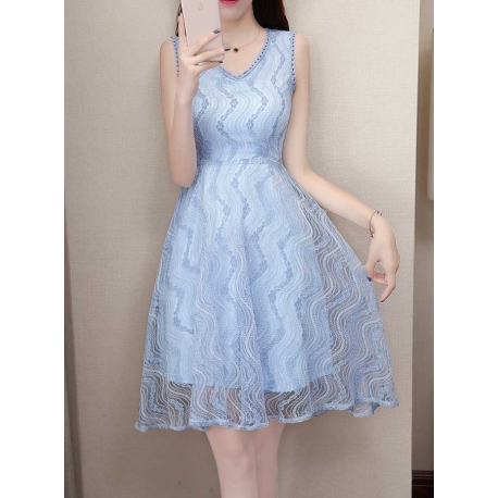 dress brukat korea D5364