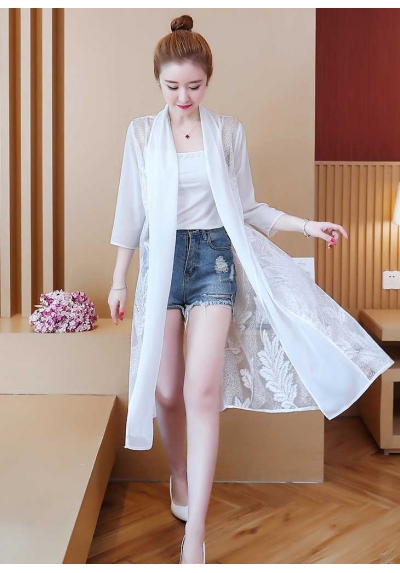long cardigan brukat T5316