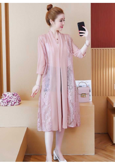 long cardigan brukat T5317