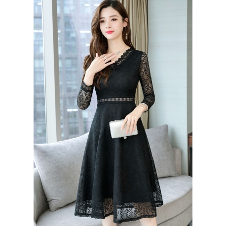 dress brukat korea d5687