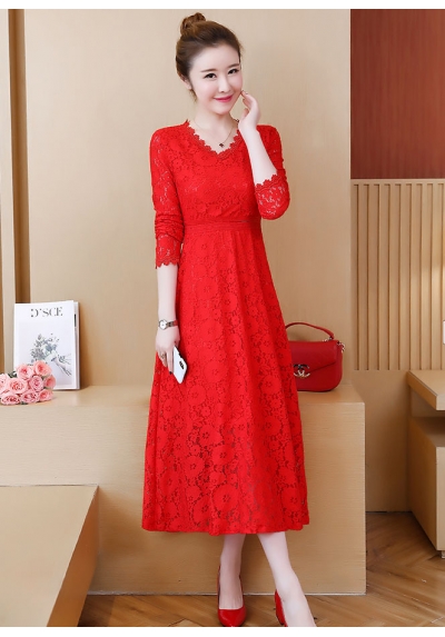 long dress brukat D5703