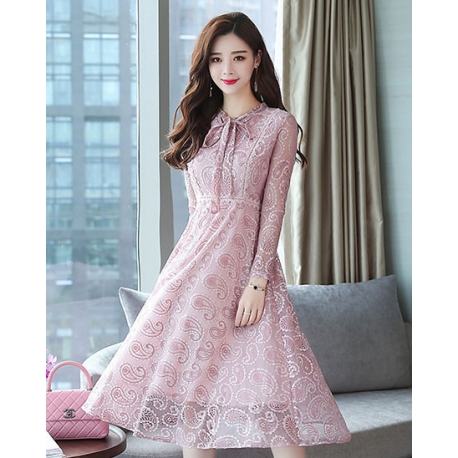 dress brukat korea d5718