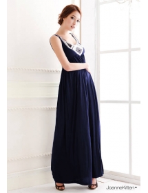 long dress wanita import D2043