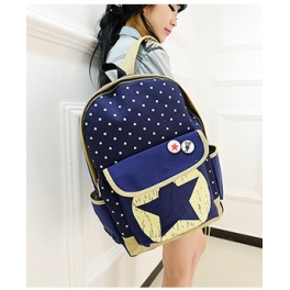 tas ransel motif polkadot bintang Bag563