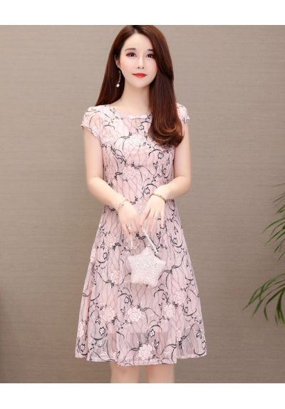 dress brukat korea D5774