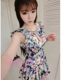 dress wanita korea D1015