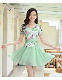 dress wanita korea D2419