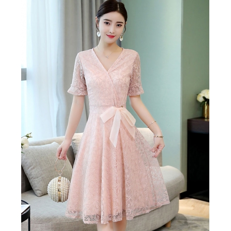 dress brukat korea d5865