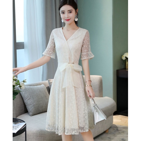 dress brukat korea d5866