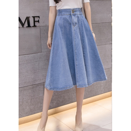 rok panjang denim import T5580