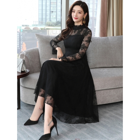 dress brukat korea d5921