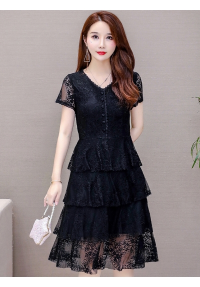 dress brukat korea d6011