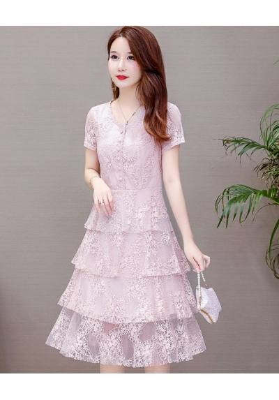 dress brukat korea d6011