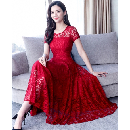 long dress brukat D6021